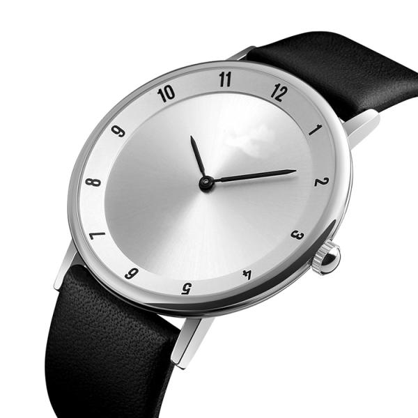 AL20 Movt Black Leather Wrist Watch , 35g Square Shape Wrist Watch