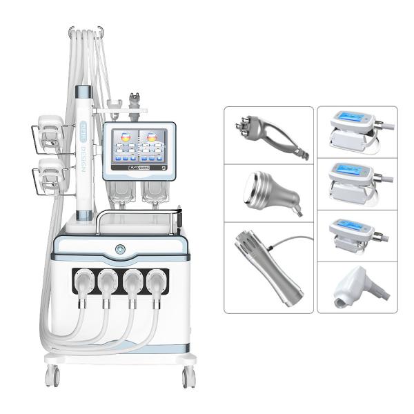 5MHZ RF 7 In 1 Cavitation Multifunction Cryolipolysis Machine Shock Wave