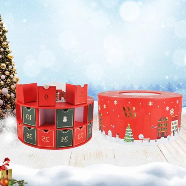Lattice Custom Gift Packaging Christmas Sweet Cylinder Gift Box
