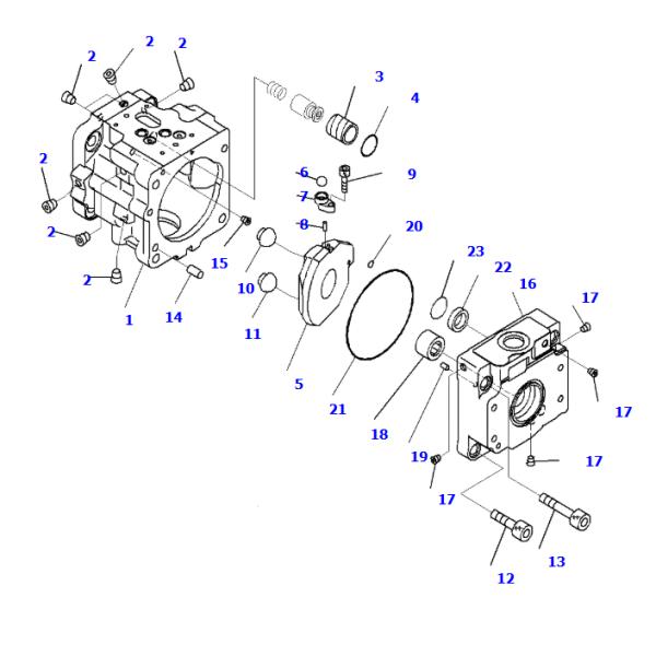 708-1T-00552 708-1T-00551 POUR KOMATSU D39PX-22 D39EX-22 D31EX-22 D31PX-22 D37EX-22 D37PX-22 Parties de bulldozers rampants pompe hydraulique pompe à ventilateur pompe de rechange REMACHE ORIGINALE