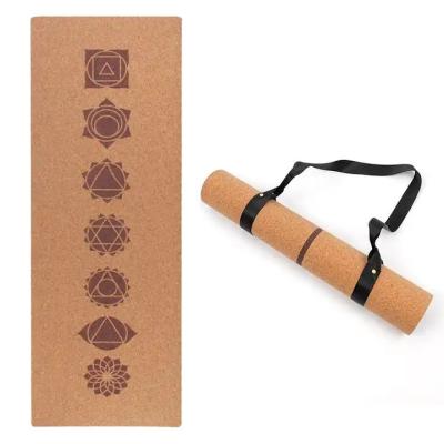 Luxury eco friendly custom non slip foldable outdoor 3 mm pilates exercise natural rubber cork yoga mat