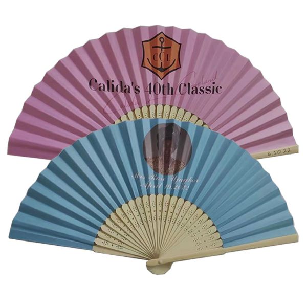 Personalized Wholesale Wood Handle Hand Fan Folding Lotus Wood Hand Fan Wood Folding Fan