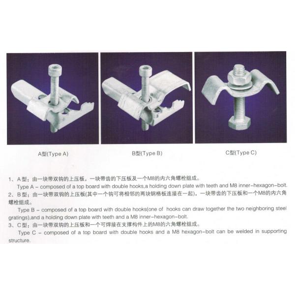 Напечатайте типу к стальные зажимы решетки 3мм/4мм толщина низкоуглеродистая сталь