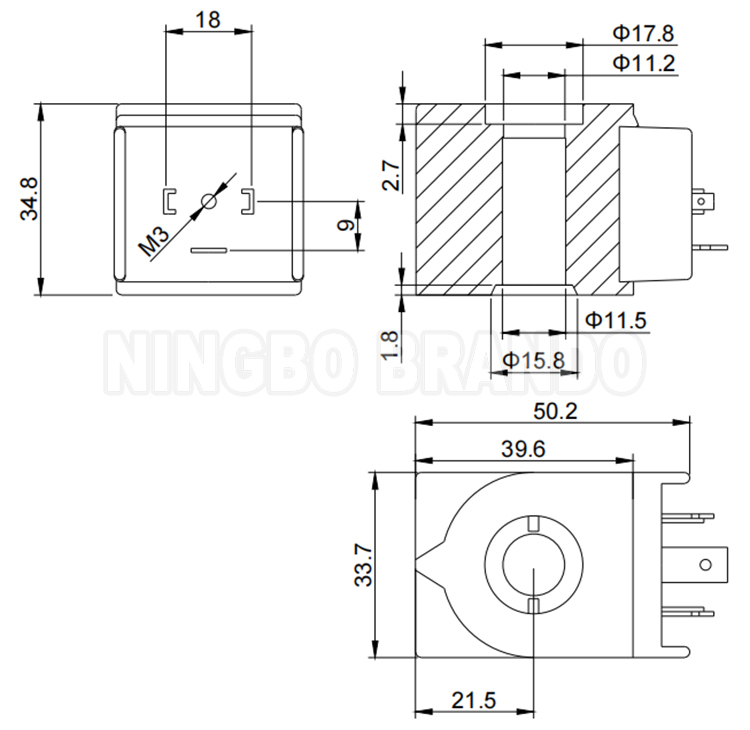 Refrigeration Solenoid Armature for Castel HM2 HM3 Coil With Plunger Tube and Iron Core Assembly