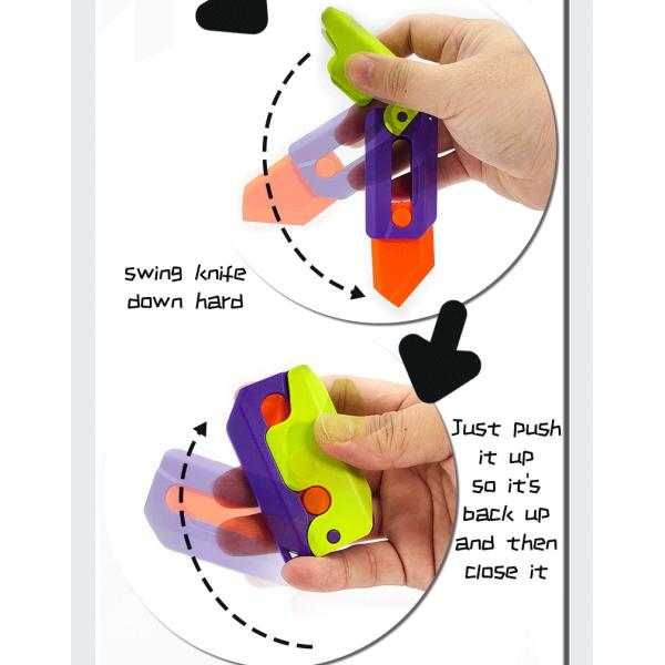 Radish Toy Knife The Best Decompression Toy for Children and Adults Plastic Material