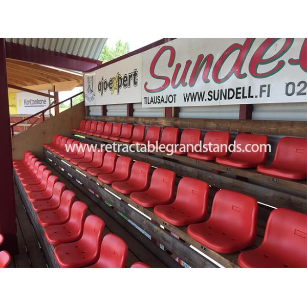 Arena Plastic Bucket Seats Outdoor Volleyball Court Fixed Spectator Seating 330mm Height