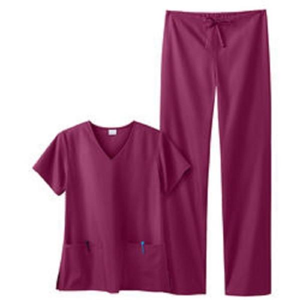 factory custom logo strech solid color made in china cheap design hospital  uniforms sets new style men scrub