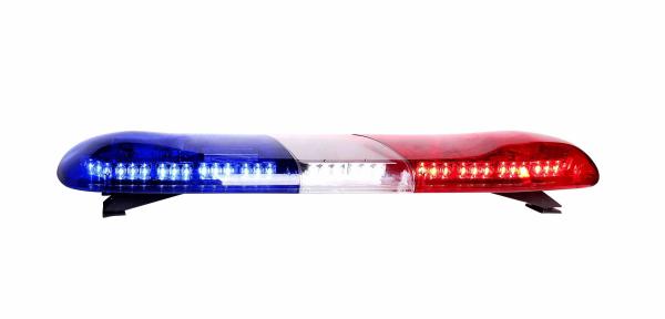 Roof Mounted Emergency Strobe Light Bar With PC Cover Aluminum Base
