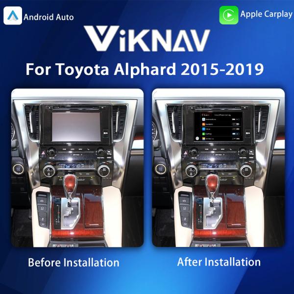 Viknav Linuxシステムデコーダーボックス Apple Android ワイヤレスオート CarPlay トヨタ アルファード 2015-2019用