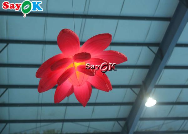 fleurs accrochantes de allumage gonflables de mariage de décoration de 1.5m