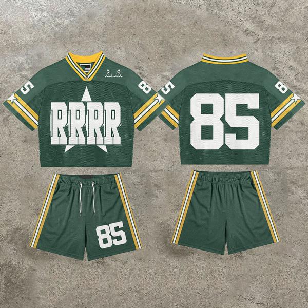 Custom Jersey Sweatsuit Professional American Football Team Uniform Custom Sublimated Mesh Adult American Football Uniforms Set