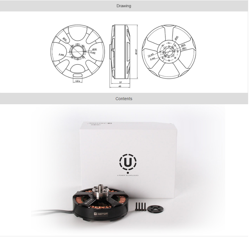 Wholesale Price T-MOTOR U12 90KV Brushless Motor For Quadruped Robot MIT Cheetah High Quality