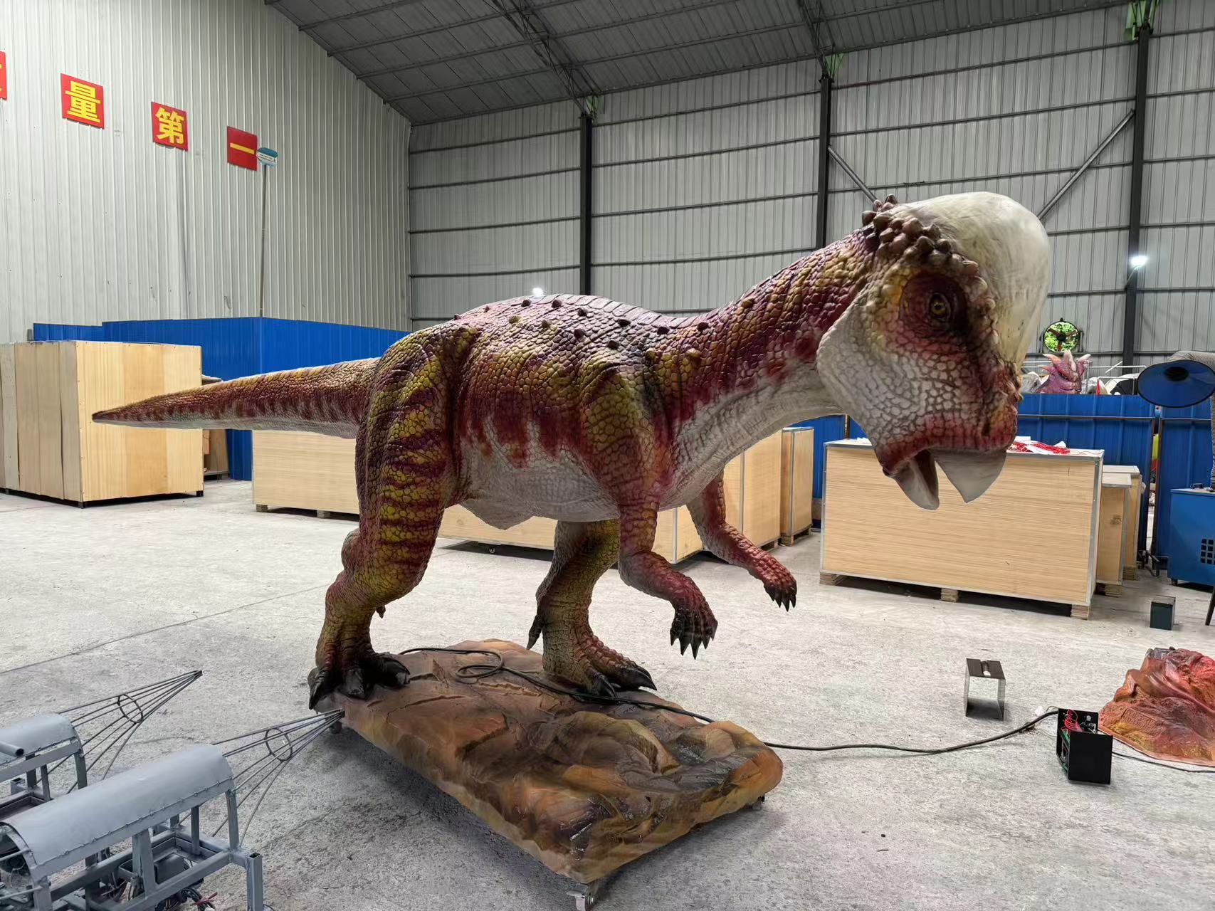 Theme Park Realistic Animatronic Dinosaur Pachycephalosaurus 6m Model For Sale