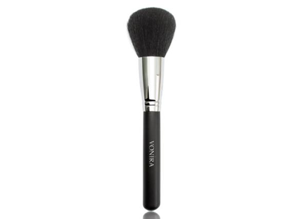A parte alta cora escova da composição com a escova macia extra do pó da composição do cabelo da cabra