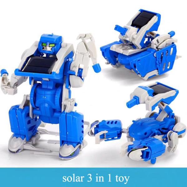 DIY Assemble Solar Energy 3 in 1 Multiple Types Solar Toy Solar Robot Kit Robot Novelty & Gag Toys