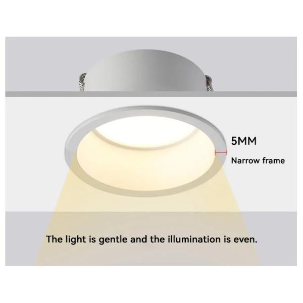 24V/36V 5mm 5 Watt Led Downlight Narrow Frame 5w Led Recessed Downlight