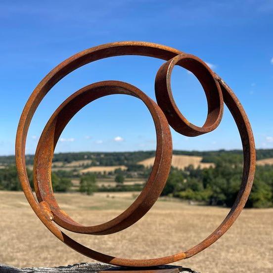 Large Circle Ring Modern Corten Outdoor Garden Abstract Art Sculpture