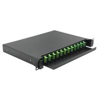 Caixa de distribuição 24 48 da fibra da montagem em rack de ODF 19 painel de remendo ótico de 96 núcleos