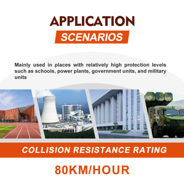 Heavy-duty Automatic Barrier Gate with Impact Resistance Level 80KM/h, DC Brushless Gear Motor, and Encrypted Remote Control