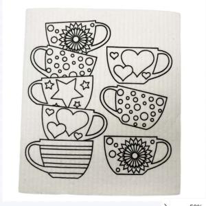 Biodegradable Kitchen Cleaning Sponge Cloth Cellulose Dish Cloths Customizable