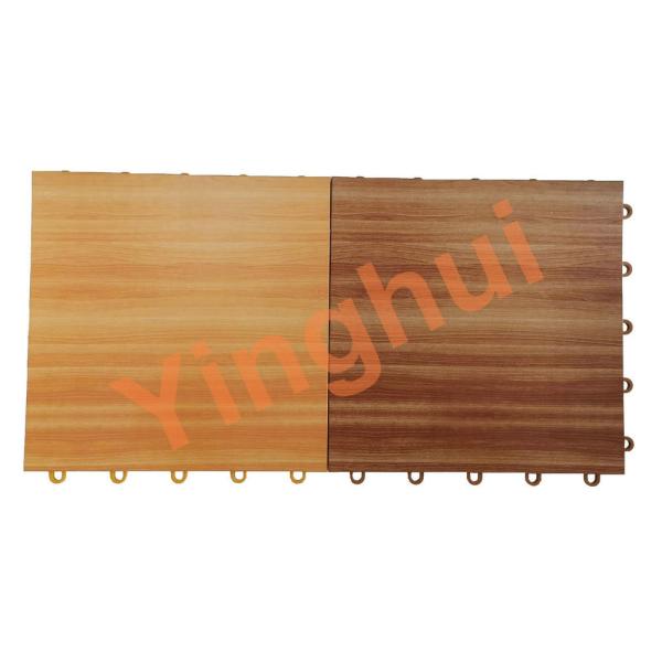 Modular Interlock Woodgrain Basketball Flooring UV Resistant Basketball Pickleball Sport Court Flooring