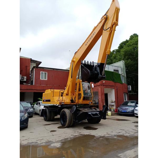 150W Used Hyundai Wheel Excavator Well-Maintained Second Hand 15 Ton Heavy Equipment