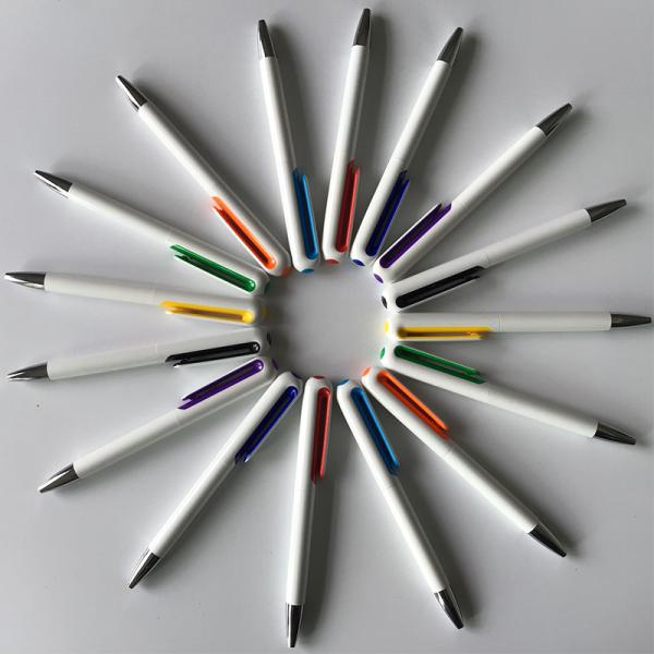 New design white color twist promotion plastic pen with customized printing LOGO
