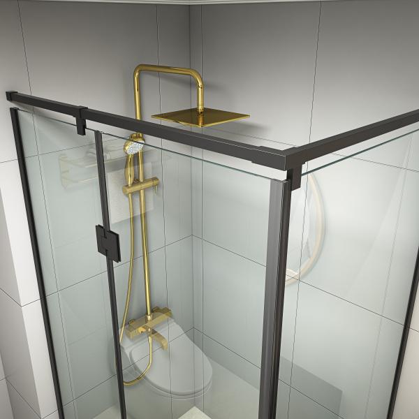 6m m moderaron recinto de la esquina curvado el cuarto de baño de cristal de la ducha 900x900x1900mmWaterproof, la ducha y recintos del baño