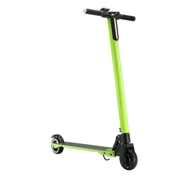 Carbon Fiber 5inch Foldable Electric Scooter 350w Motor Power With LCD Display