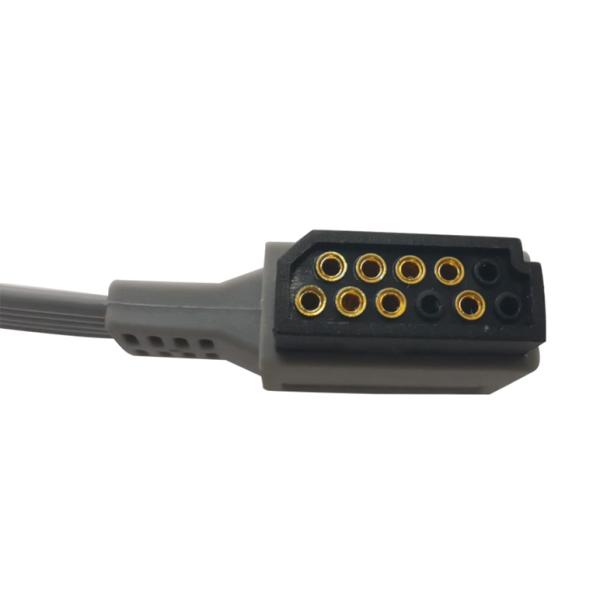2.7m TPU HP M4725A 5 Lead Holter Ecg Cable In Snap Terminal