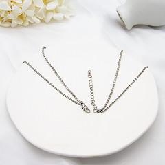 A colar da gargantilha do encanto ajustou Diamond Silver Chain Necklace 44mm - 47mm para homens