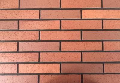 O fio vermelho personalizado cortou tijolo de cara rachado para a decoração da parede exterior