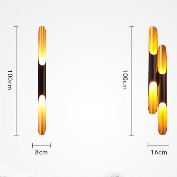 Creative Bamboo Shaped Personality Bar Wall Lamp Cafe Dinning Room Bedroom Coltrane Wall Sconce (WH-OR-201)