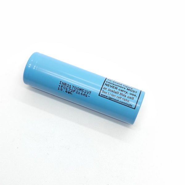 INR21700M52V 21700 Cylindrical Cells 3.69V 19Wh 3C Rechargeable Lithium Ion Battery
