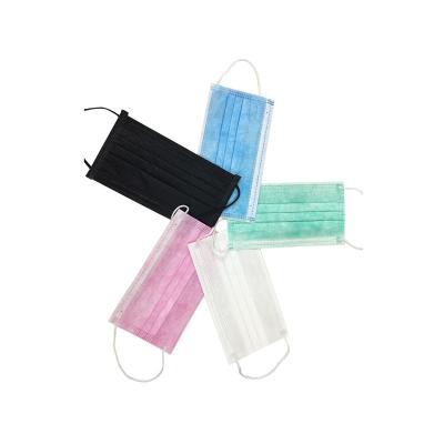 Colorful Disposable Medical Mask Three Fold Design Protection For Beauty Salon