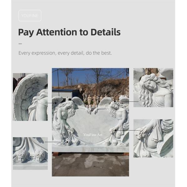 Hand Carved Marble Memorial Black Tombstones and Monuments for Sale