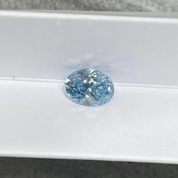 1.92ct CVD Laboratory Diamond Fancy Intense Blue Oval Shape IGI Certified