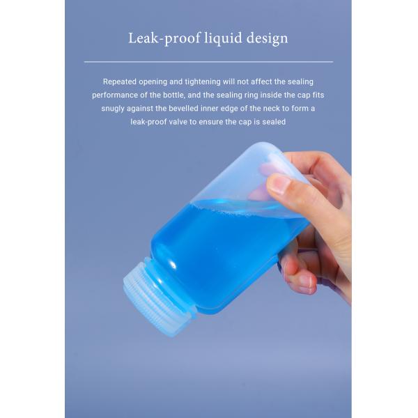 Customized Logo 250ml Wide-Mouth Plastic Clear Reagent Bottle Screw Cap for Medicine