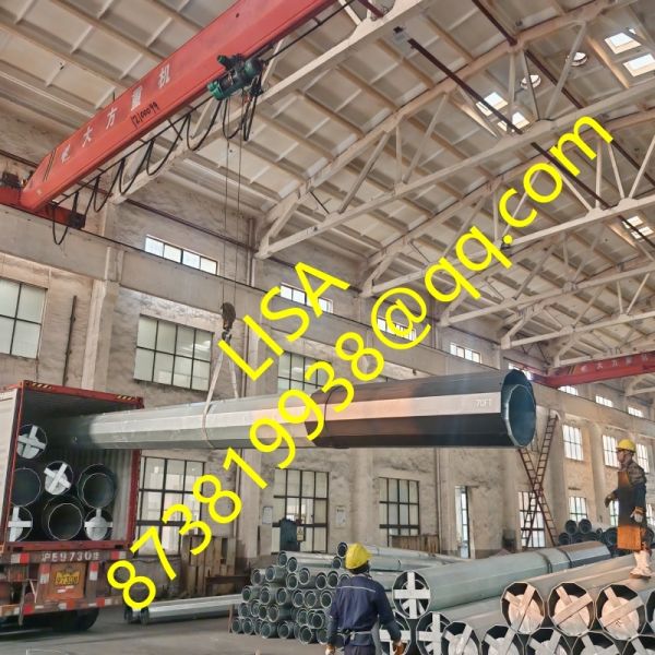 70FT Polygonal Hot-Dip Galvanized Transmission Steel Pole for Power Line