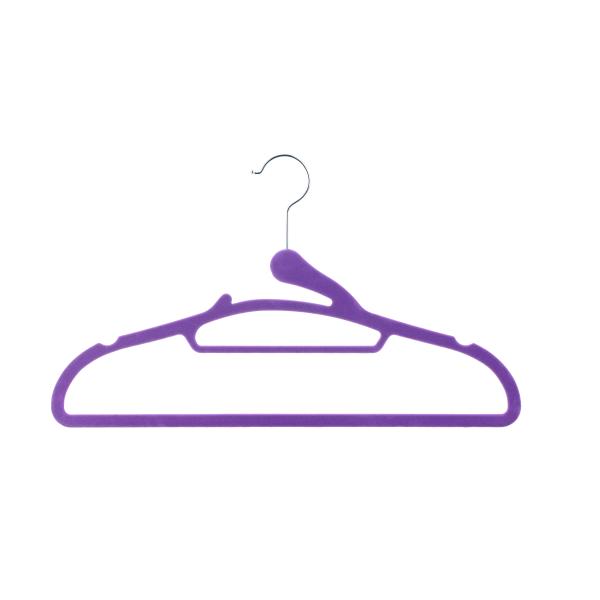 Notched No Trace ABS Flock Velvet Anti Slip Hanger