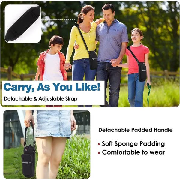 3.3 X 10.6 Inches Waterproof Neoprene Water Bottle Holder Travel Insulated Portable Thermal