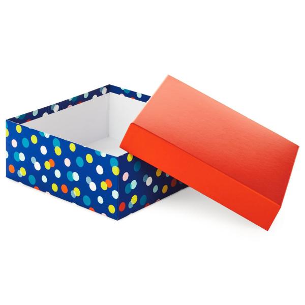 10 Square Multicolor Dots Package Gift Box logo Customized