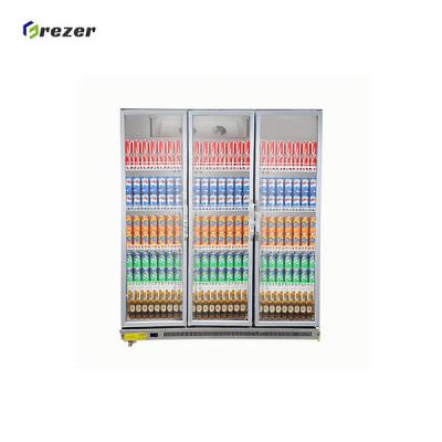 Restaurant Glass Door Beverage Cooler 1000W Commercial Drink Coolers For Cola