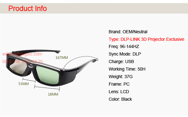DLP Link 3D glasses TV film vision movie buy LG Sony Samsung Panasonic theater Benq Acer