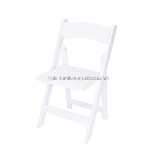 Silla plegable de madera sólida con tapicería natural nórdica moderna para restaurante Hotel Muebles de comedor Restaurante