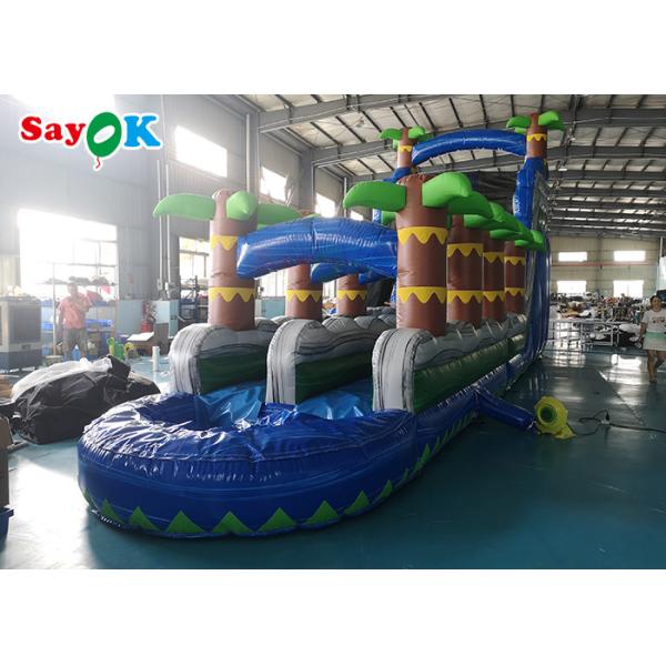 巨大な跳ね回りスライド OEM 面白い 吹き上げパームツリー 水スライド 膨らませられるジャンパー 膨らませられる跳ね回りハウス