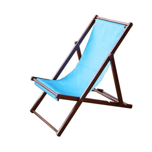 Beach Sling Chairs Set Outdoor Folding Portable Beach Chairs With Solid Wooden Frame Polyester Canvas Reclining