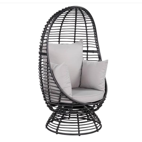 Egg Round Patio Outdoor Indoor Garden PE Rattan Swing Chair Hotel Garden
