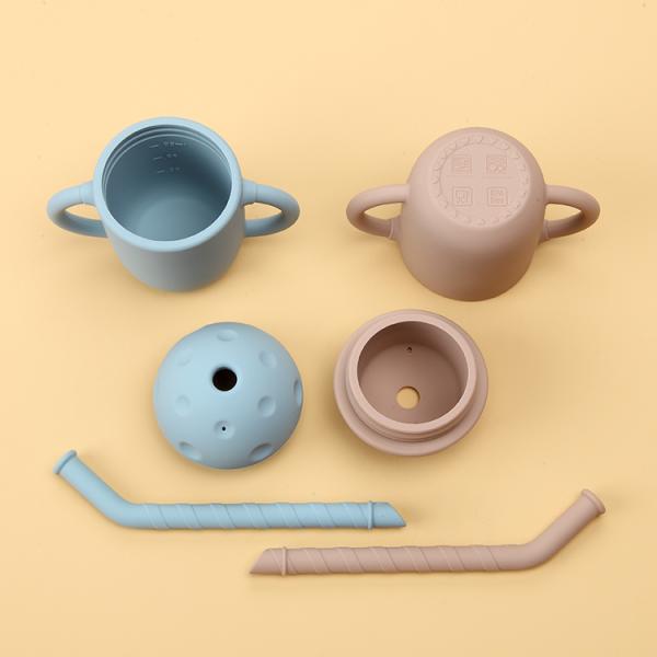 Organic Mushroom Shaped Toddler Silicone Straw Cup Nitrosamine Free