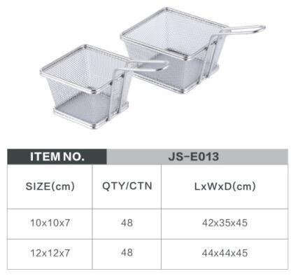 Premium stainless steel wire mesh french fries preserve strainer small deep frying basket